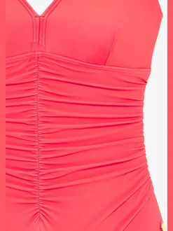 Maillot de bain à décolleté en V avec fronces flatteuses