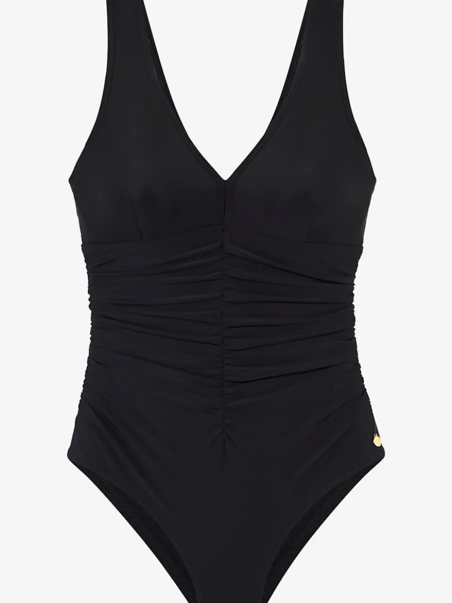 Maillot de bain à décolleté en V avec fronces flatteuses