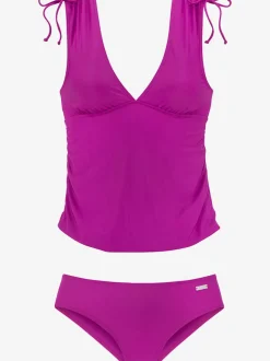 Maillot de bain deux pièces avec bretelles à froncer et bonnets amovibles