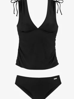 Maillot de bain deux pièces avec bretelles à froncer et bonnets amovibles