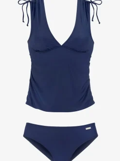 Maillot de bain deux pièces avec bretelles à froncer et bonnets amovibles