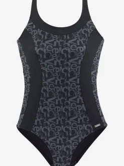 Maillot de bain dos nageur avec empiècements imprimés modernes