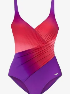 Maillot de bain à effet cache-cœur avec bonnets intégrés et bretelles réglables