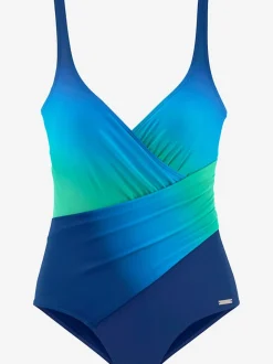 Maillot de bain à effet cache-cœur avec bonnets intégrés et bretelles réglables