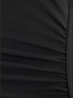 Maillot de bain en microfibre douce à encolure carrée et fronces
