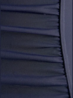 Maillot de bain en microfibre douce à encolure carrée et fronces