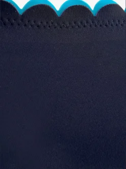 Maillot de bain en microfibre douce à encolure carrée et fronces