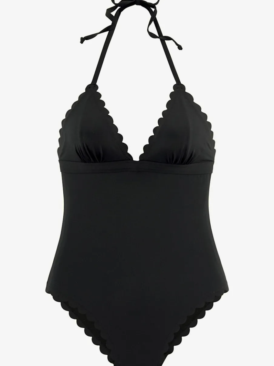 Maillot de bain forme triangle avec bretelles nouées et bonnets amovibles