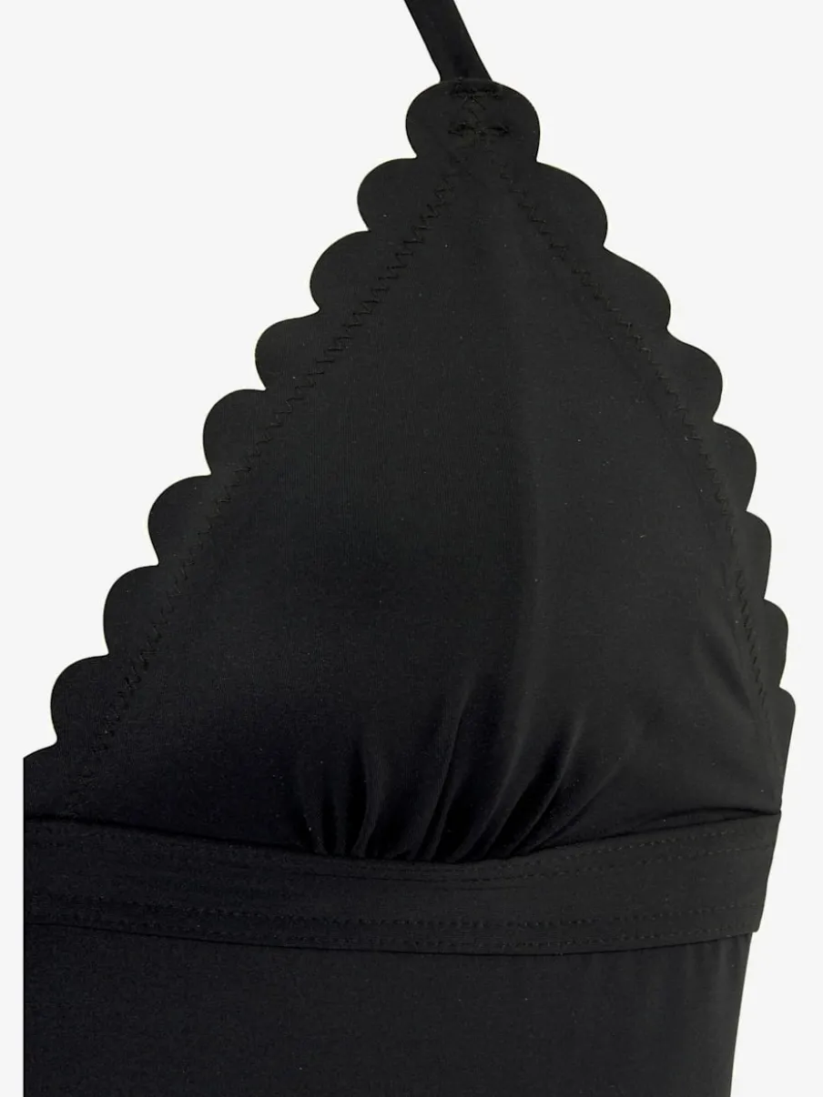 Maillot de bain forme triangle avec bretelles nouées et bonnets amovibles