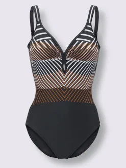Maillot de bain graphique avec encolure en V ajustable