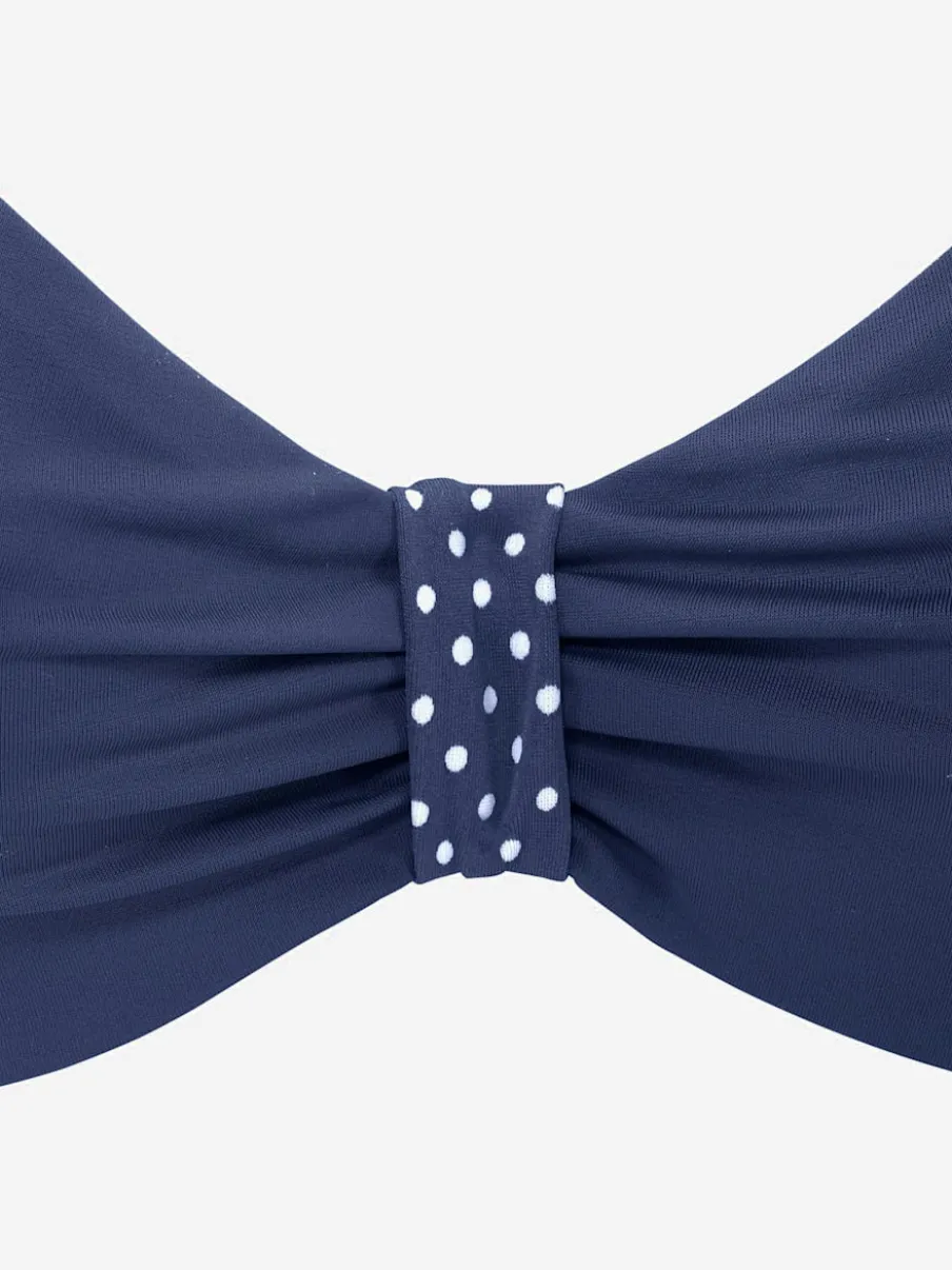 Maillot de bain haut avec renforts et ceinture fantaisie