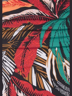 Maillot de bain imprimé feuilles tendance avec détails contrastés