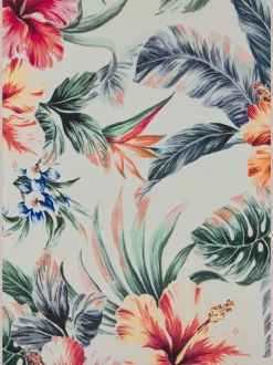 Maillot de bain à imprimé floral avec col V et dos croisées