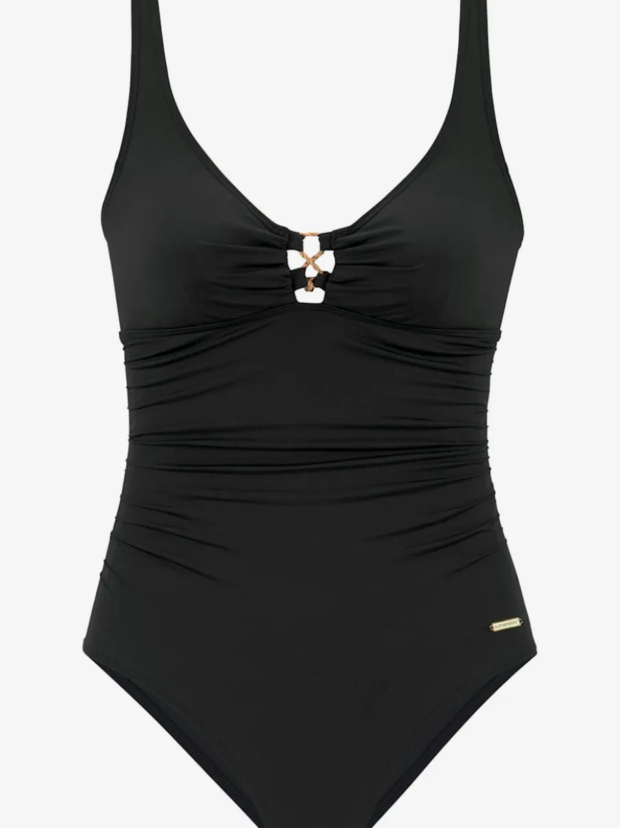 Maillot de bain à laçage décoratif et bretelles ajustables