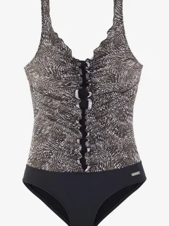 Maillot de bain à motif avec bonnets intégrés réglables