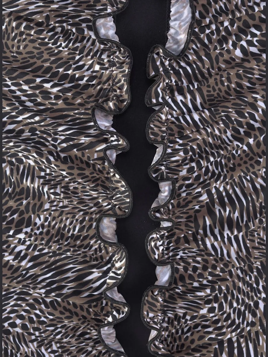 Maillot de bain à motif avec bonnets intégrés réglables
