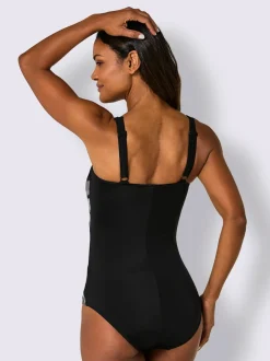 Maillot de bain à motif graphique et bretelles réglables