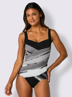 Maillot de bain à motif graphique et bretelles réglables