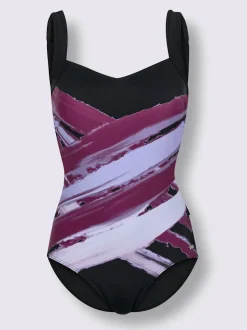 Maillot de bain à motif graphique et bretelles réglables