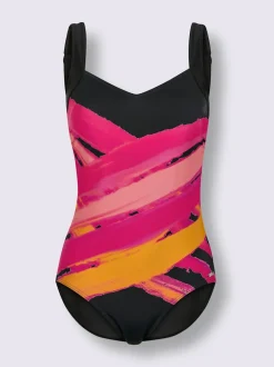 Maillot de bain à motif graphique et bretelles réglables