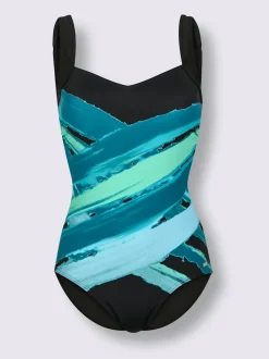 Maillot de bain à motif graphique et bretelles réglables
