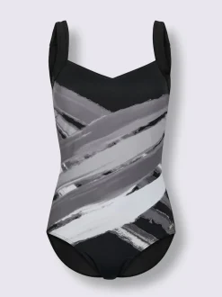 Maillot de bain à motif graphique et bretelles réglables