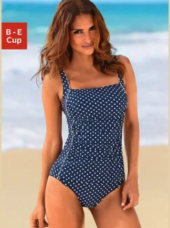 Maillot de bain à motif petits pois avec bretelles réglables