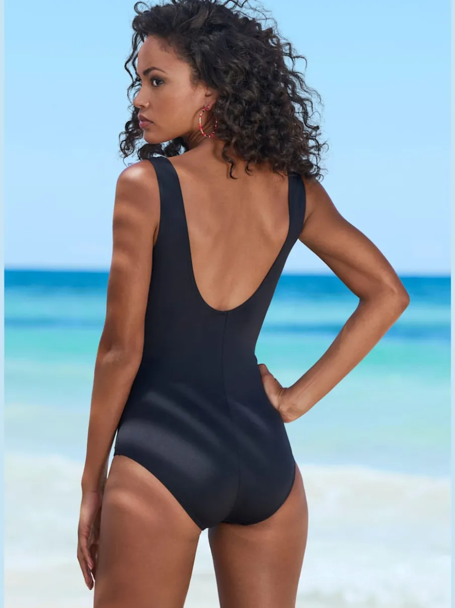 Maillot de bain à motifs avec bonnets souples intégrés