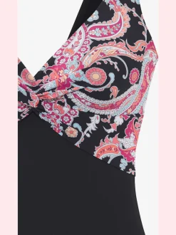 Maillot de bain à motifs avec bonnets souples intégrés
