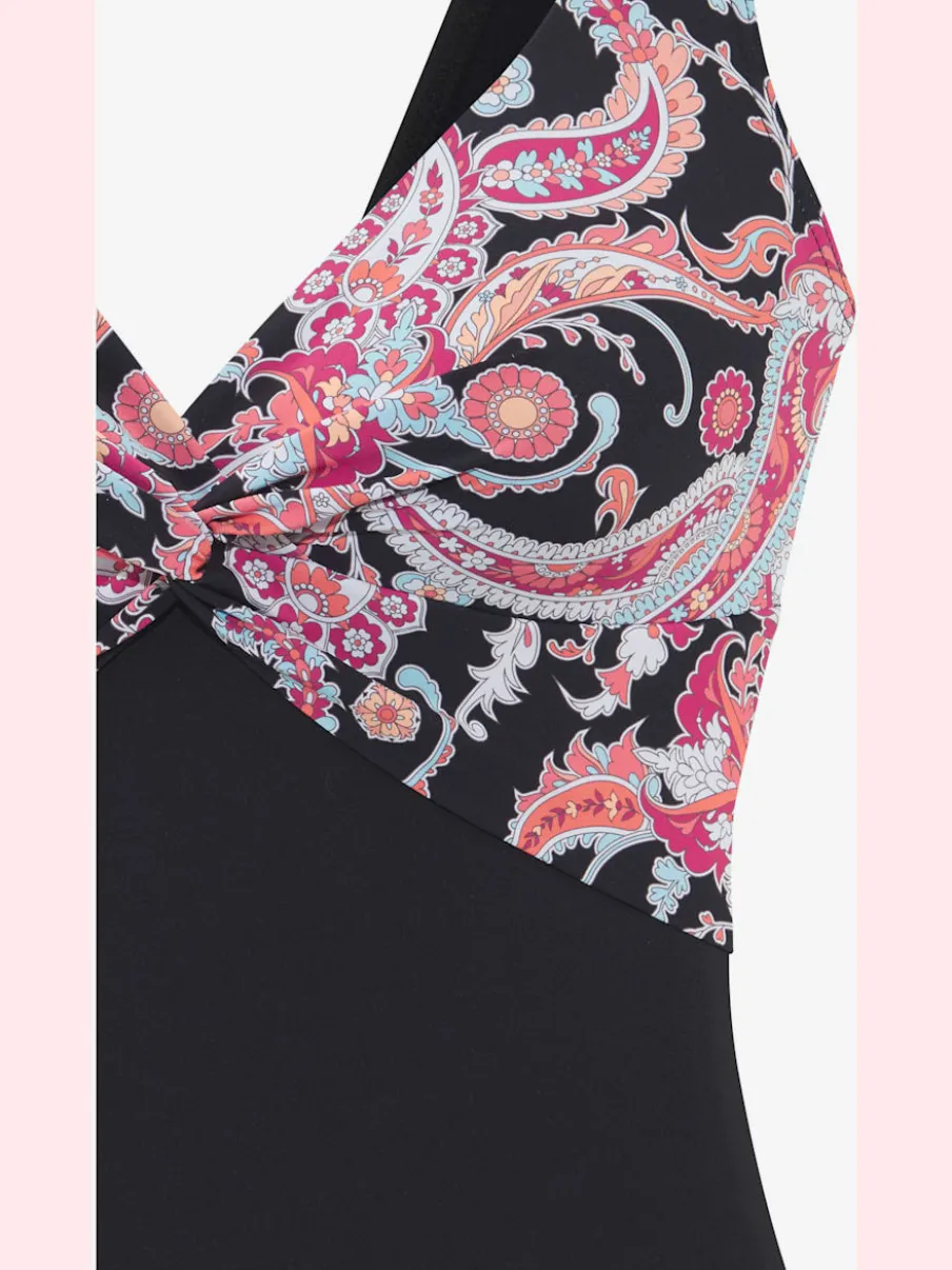 Maillot de bain à motifs avec bonnets souples intégrés