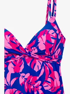Maillot de bain 2 pièces imprimé feuilles tendance