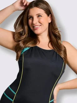 Maillot de bain rayure contrastée