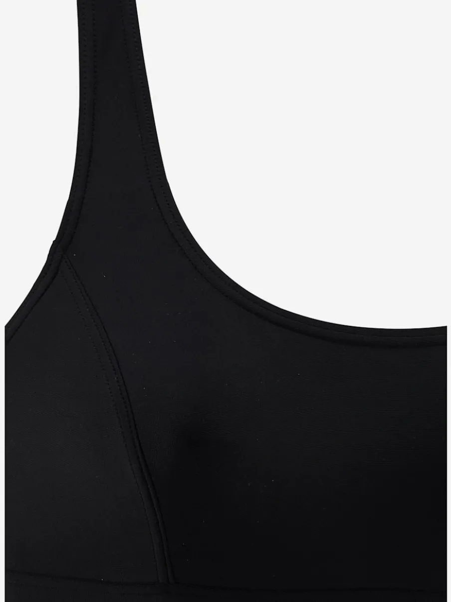 Maillot de bain sportif à décolleté arrondi et empiècement gainant