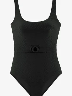 Maillot de bain structuré avec ceinture décorative et bonnets amovibles