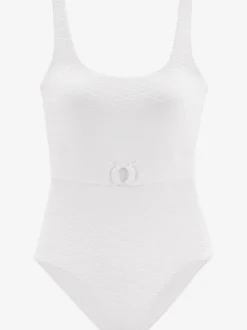 Maillot de bain structuré avec ceinture décorative et bonnets amovibles
