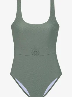 Maillot de bain structuré avec ceinture décorative et bonnets amovibles