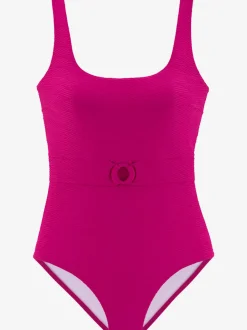 Maillot de bain structuré avec ceinture décorative et bonnets amovibles