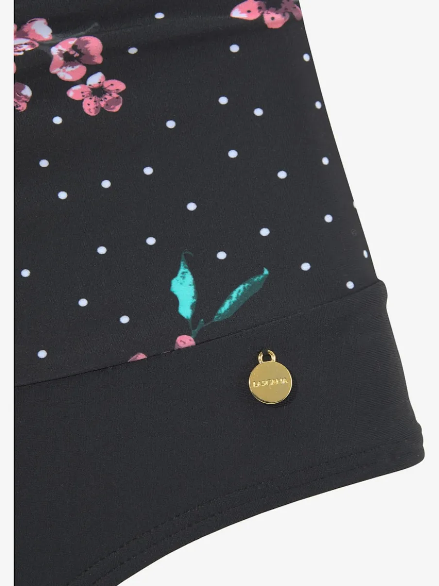 Maillot de bain style chic avec fleurs et petits pois