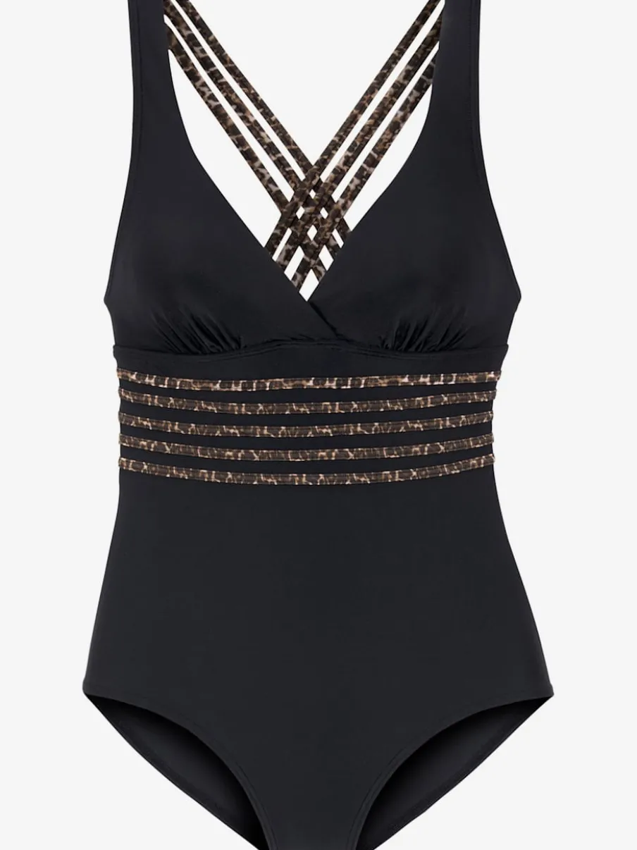 Maillot de bain une pièce avec bonnets souples et empiècement gainant