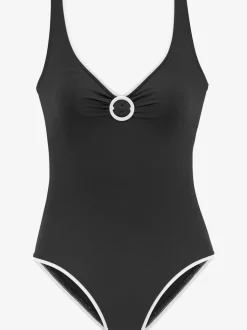 Maillot de bain uni avec bonnets doux intégrés