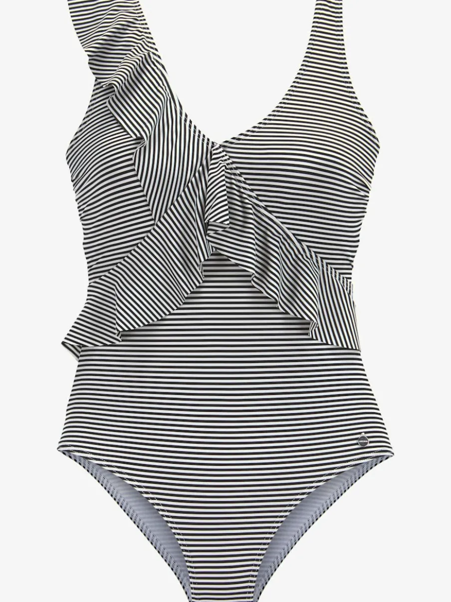 Maillot de bain à volants avec bonnets amovibles et élastique sous la poitrine