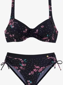 Maillots de bain à armatures avec motifs floraux et pois
