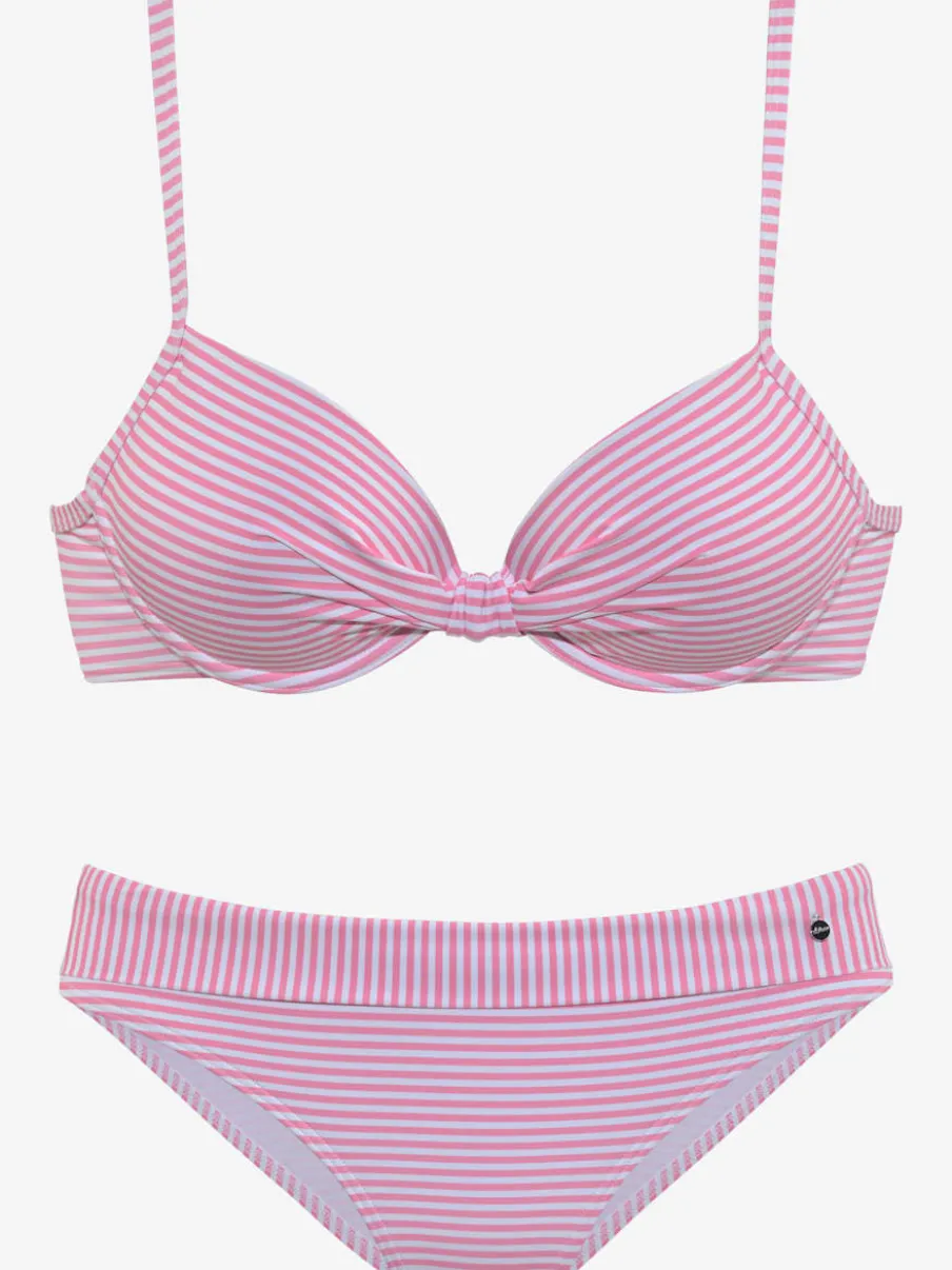 Maillots de bain à armatures rayés avec bretelles réglables