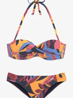 Maillots de bain bandeau à armatures imprimés abstraits