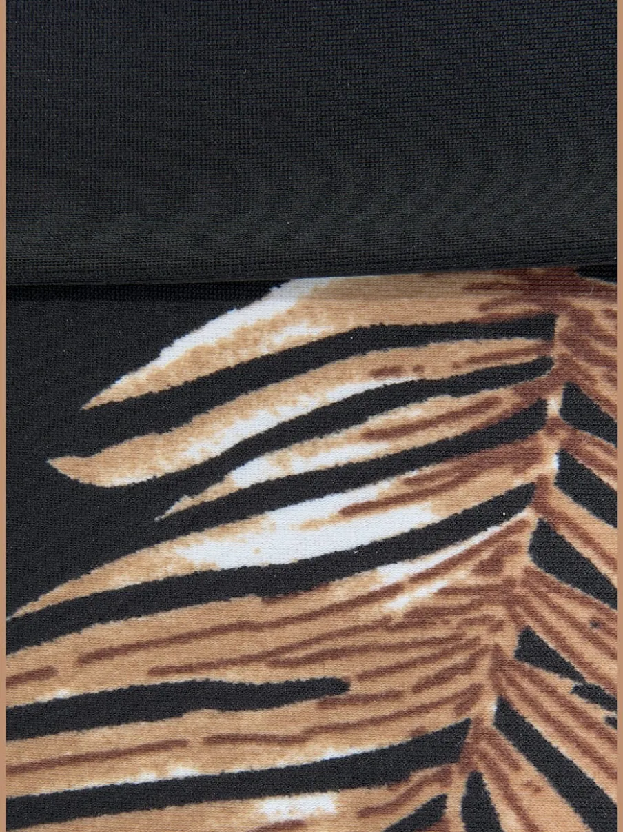 Maillots de bain bandeaux à armatures imprimés feuilles