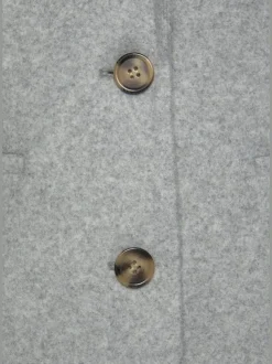 Manteau blazer avec col à revers et boutons imitation corne