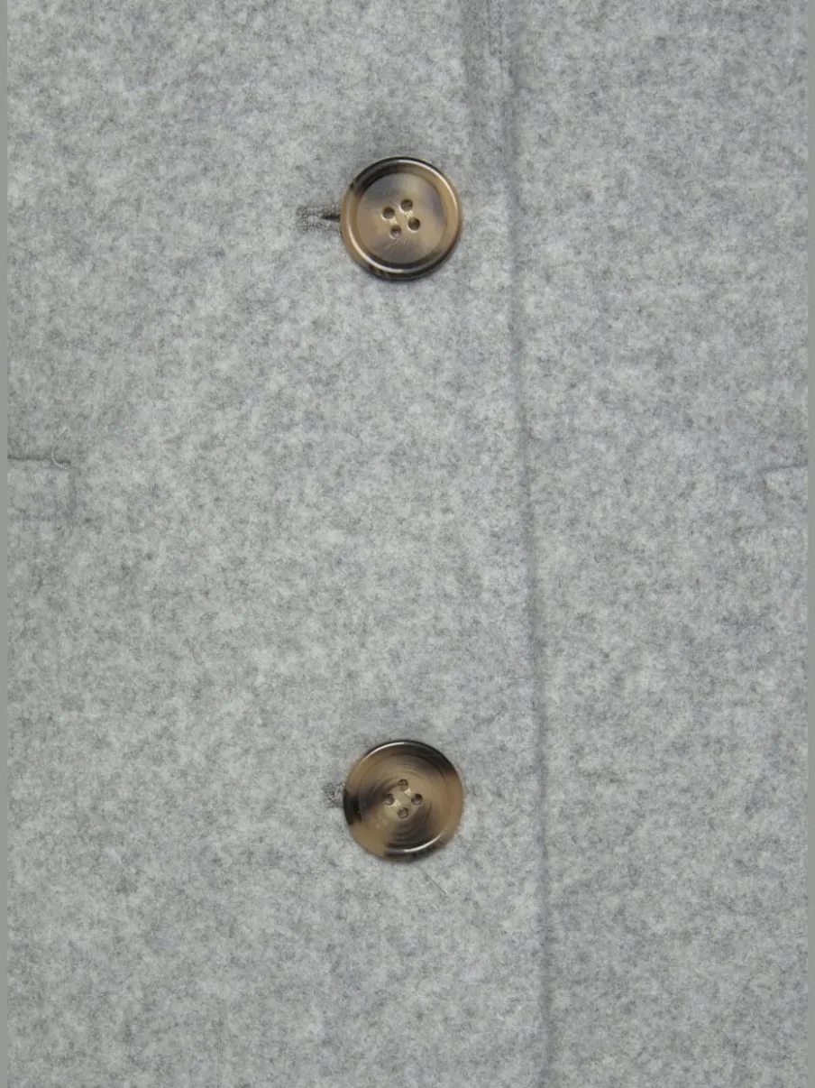 Manteau blazer avec col à revers et boutons imitation corne