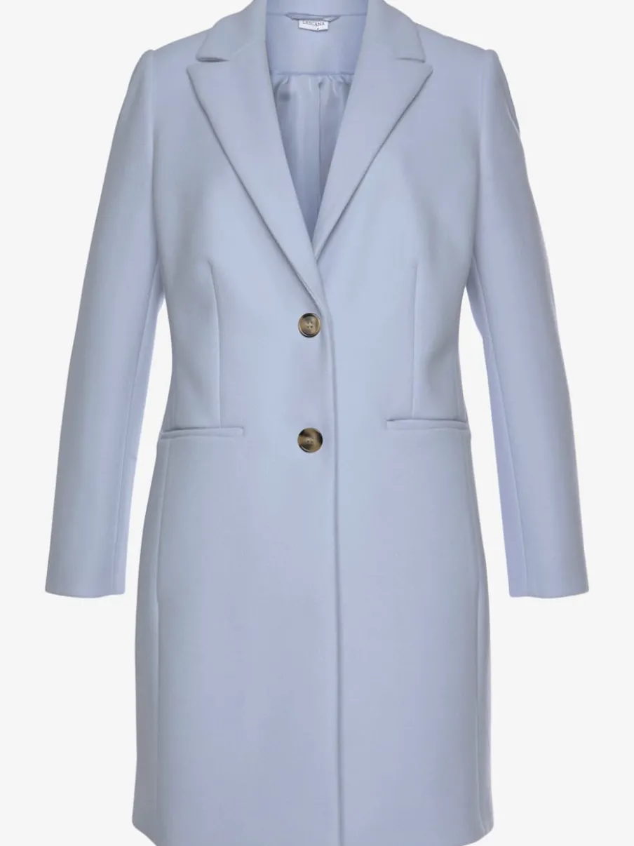 Manteau blazer avec col à revers et boutons imitation corne