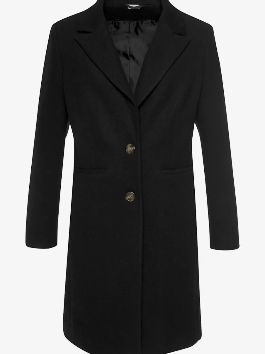 Manteau blazer avec col à revers et boutons imitation corne