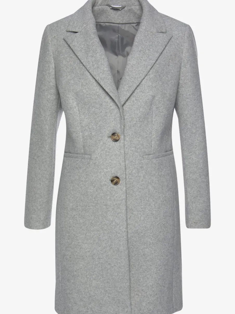 Manteau blazer avec col à revers et boutons imitation corne